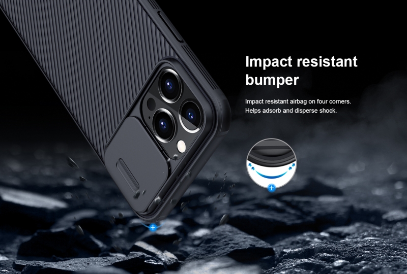 Ốp Lưng iPhone 13 Pro Max Nillkin CamShield Bảo Vệ Camera thiết kế dạng camera đóng mở giúp bảo vệ an toàn cho Camera của máy, màu sắc đen huyền bí sang trọng rất hợp với phái mạnh.